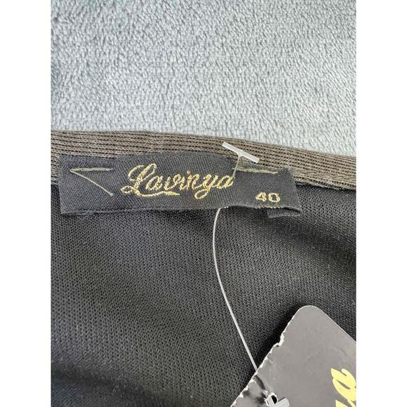 Lavinyo LVNKolu Volanlı Robası Dantelli Brown Long Sleeve Bell  Midi Dress 40 - Picture 2 of 10